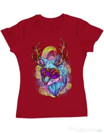 Tricou ADLER dama Wolf Rosu