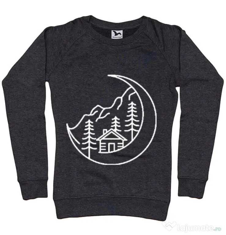 Bluza ADLER dama Moon life Negru melanj