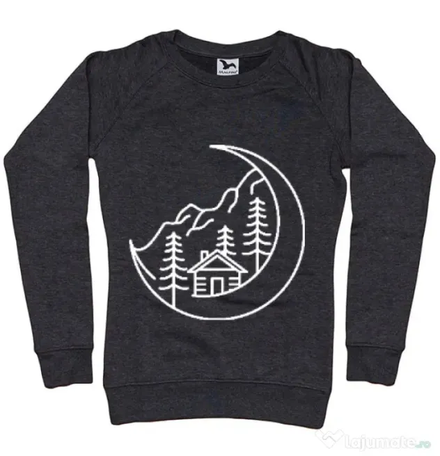 Bluza ADLER dama Moon life Negru melanj