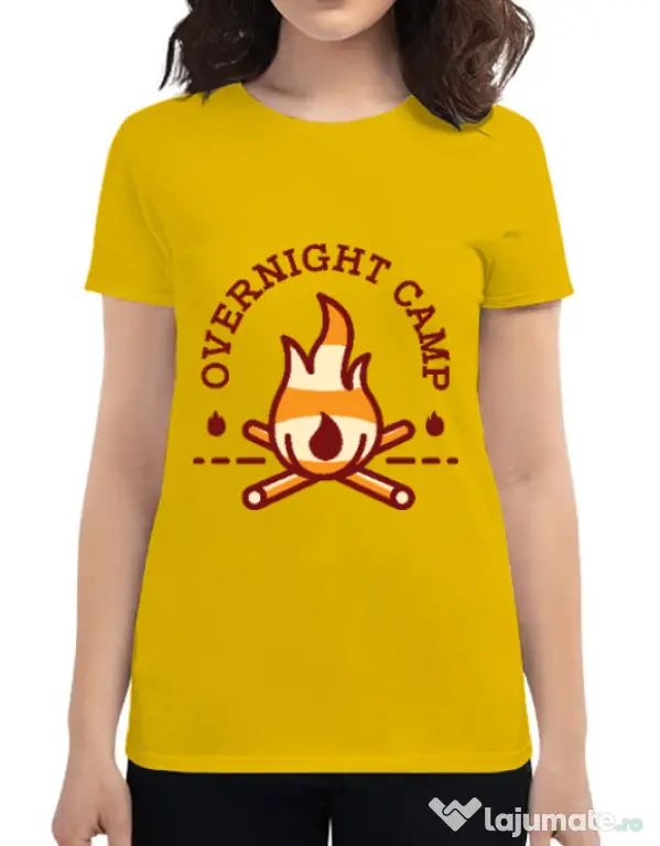 Tricou ADLER dama Overnight camp Galben