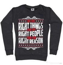 Bluza ADLER dama Do the right things Negru melanj