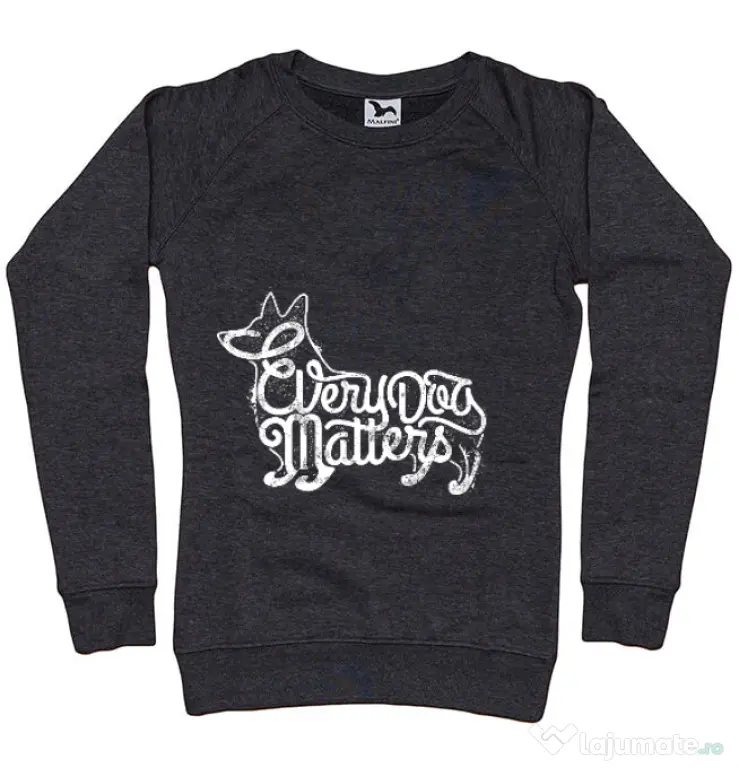 Bluza ADLER dama Every dog matters Negru melanj