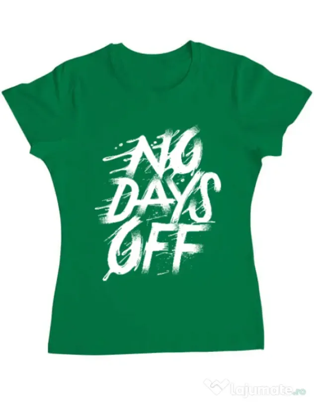 Tricou ADLER dama No days off Verde mediu