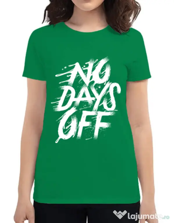 Tricou ADLER dama No days off Verde mediu