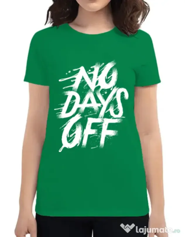 Tricou ADLER dama No days off Verde mediu