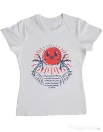 Tricou ADLER dama Hello sunset Alb