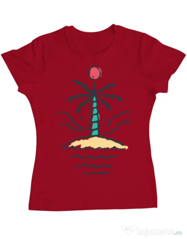 Tricou ADLER dama Relax island Rosu