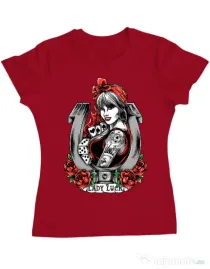 Tricou ADLER dama Lady luck Rosu