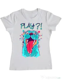 Tricou ADLER dama Play Alb