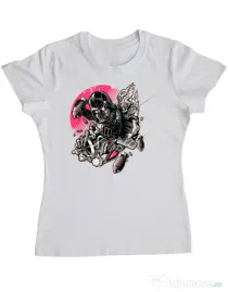 Tricou ADLER dama Father attack Alb