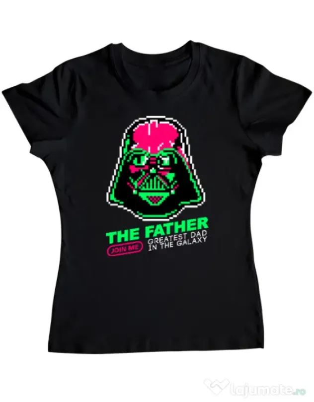 Tricou ADLER dama Join the father Negru