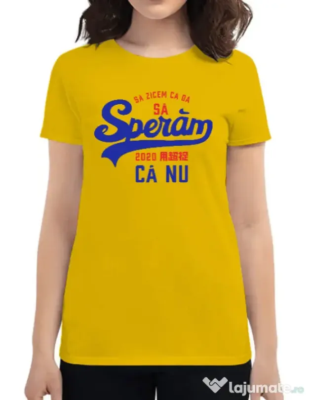 Tricou ADLER dama Sa zicem ca da Galben