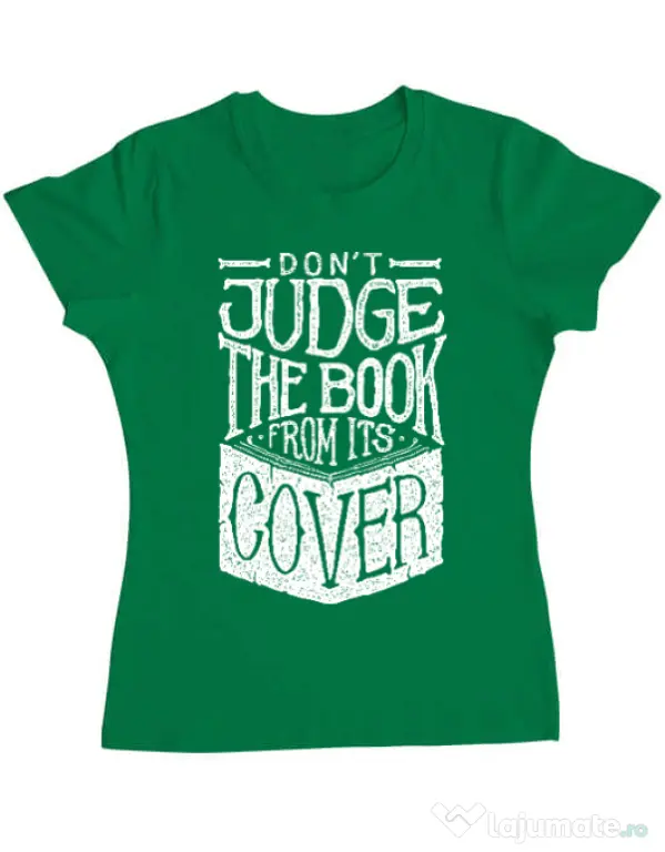 Tricou ADLER dama Book cover Verde mediu