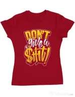 Tricou ADLER dama Don't give a shit Rosu