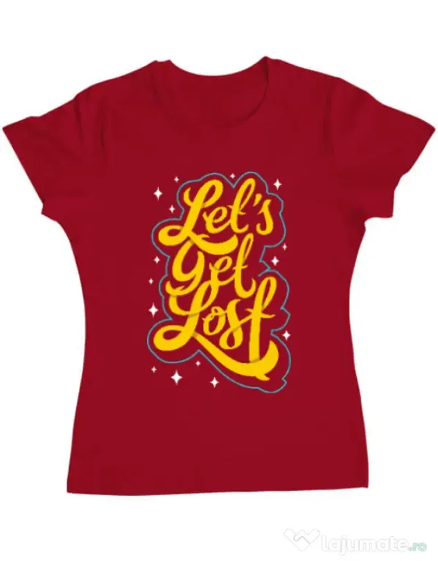 Tricou ADLER dama Let\'s get lost Rosu