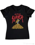 Tricou ADLER dama Pizza slayer Negru