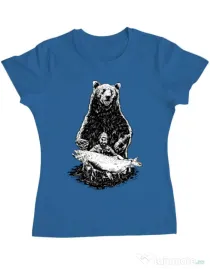Tricou ADLER dama Bearware Albastru azuriu