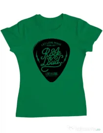 Tricou ADLER dama Rock n loud Verde mediu