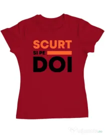 Tricou ADLER dama Scurt si pe doi Rosu