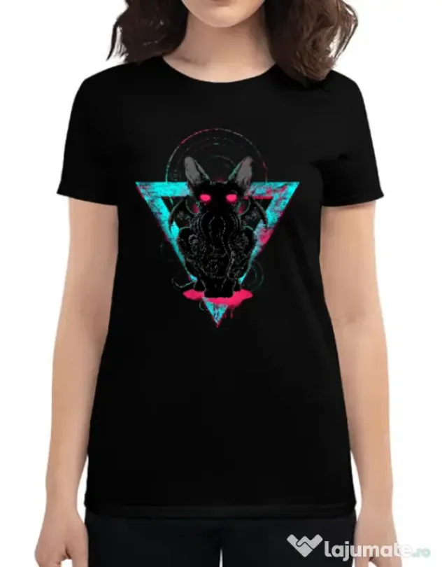 Tricou ADLER dama Cathulhu Negru