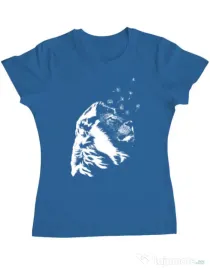 Tricou ADLER dama Dande lion Albastru azuriu
