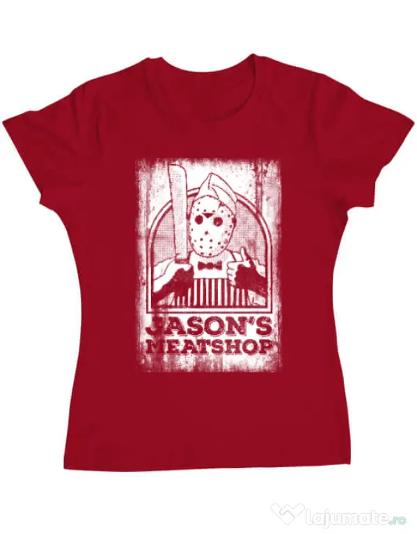 Tricou ADLER dama Pleassed to meat you Rosu