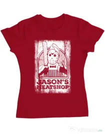 Tricou ADLER dama Pleassed to meat you Rosu