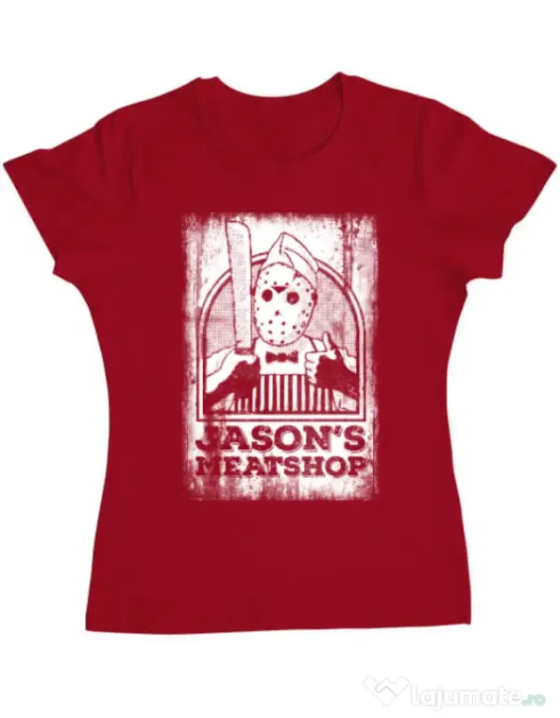 Tricou ADLER dama Pleassed to meat you Rosu