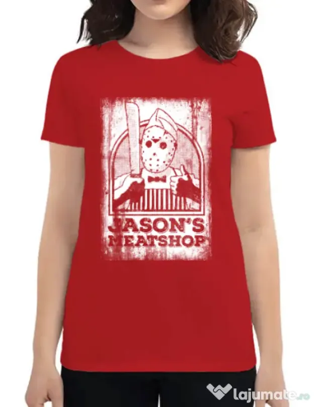 Tricou ADLER dama Pleassed to meat you Rosu