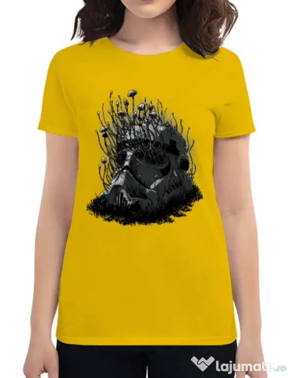 Tricou ADLER dama Shroom trooper Galben