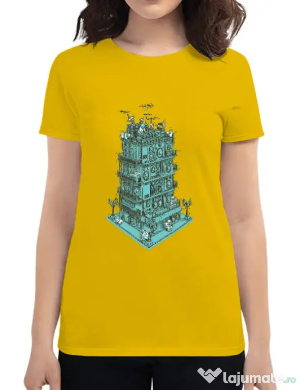 Tricou ADLER dama Sound zone Galben