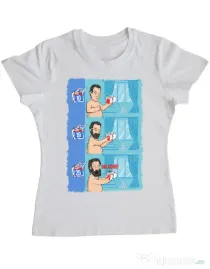 Tricou ADLER dama Funny wilson Alb