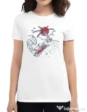 Tricou ADLER dama Relax Skeleton Alb