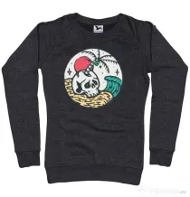 Bluza ADLER dama Skull and beach Negru melanj