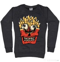 Bluza ADLER dama Zombie French Fries Negru melanj
