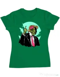 Tricou ADLER dama Make zombies great again Verde mediu