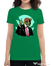 Tricou ADLER dama Make zombies great again Verde mediu