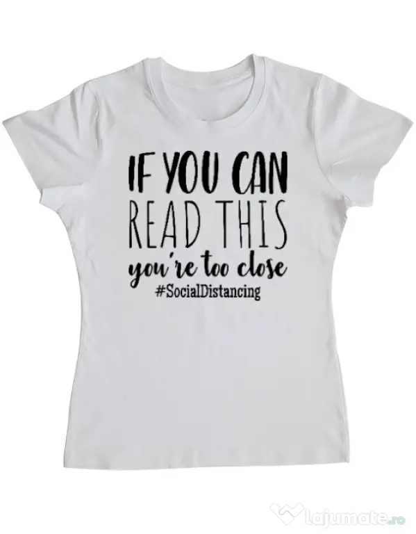 Tricou ADLER dama Too close Alb