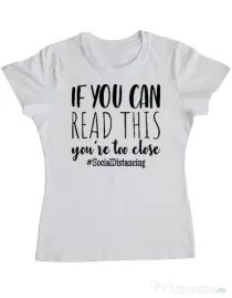 Tricou ADLER dama Too close Alb