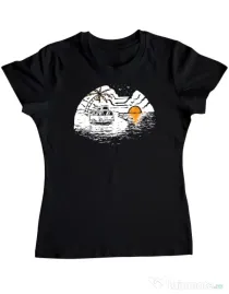 Tricou ADLER dama Van beach Negru