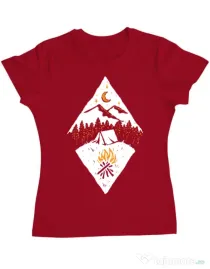 Tricou ADLER dama Beauty night Rosu
