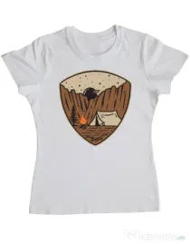 Tricou ADLER dama Camp cliffs Alb