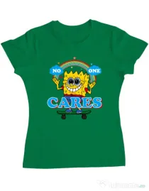 Tricou ADLER dama No one cares Verde mediu