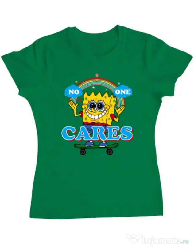 Tricou ADLER dama No one cares Verde mediu