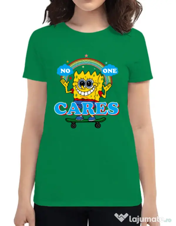 Tricou ADLER dama No one cares Verde mediu