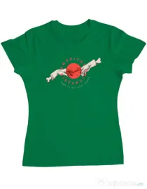 Tricou ADLER dama Physical distance Verde mediu