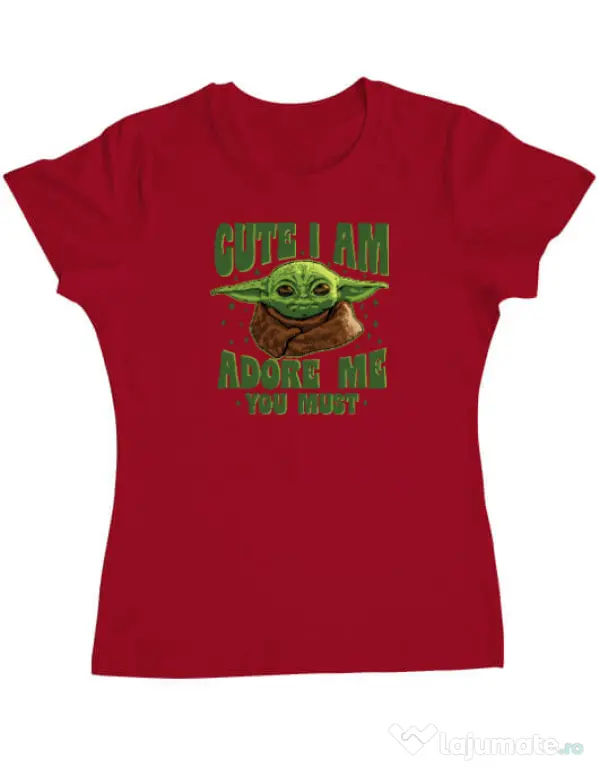 Tricou ADLER dama Cute I am Rosu