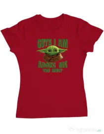 Tricou ADLER dama Cute I am Rosu
