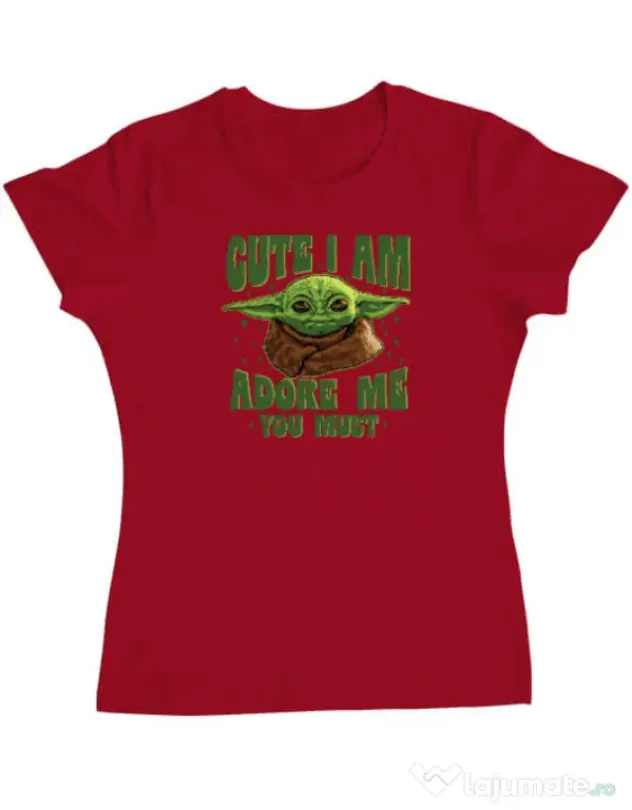 Tricou ADLER dama Cute I am Rosu