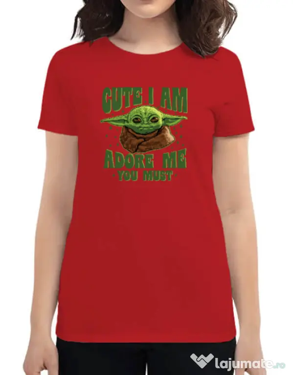 Tricou ADLER dama Cute I am Rosu